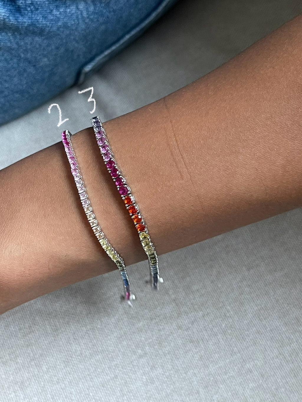 Rainbow Tennis Bracelet