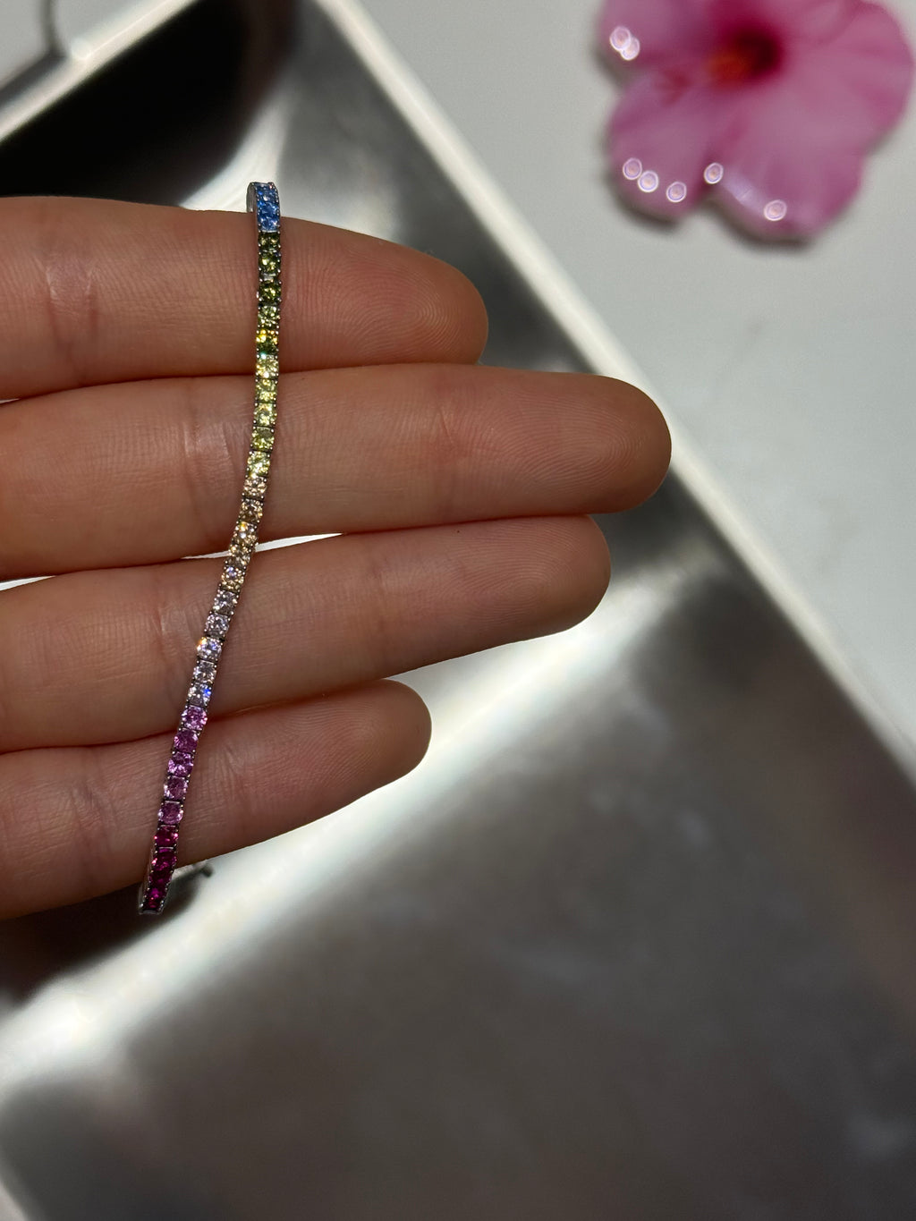 Rainbow Tennis Bracelet